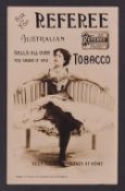 Cigarette card, Australia, B. Burt & Co, Beauties, cabinet size, type card with advert for '