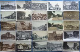 Postcards, a mixed age UK topographical selection of 85+ cards, with RPs of Warley Park Lodge,