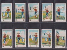 Cigarette cards, BAT (Anon), Boy Scout Signalling (English Caption) (set, 30 cards) (gd/vg)