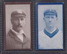 Cigarette cards, Hill's, Famous Cricketers Series, two cards, no 8 Tyldesley, (Lancashire) (Blue