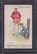 Cigarette card, Faulkner Golf Terms type card 'A Tee Caddie' (gd)