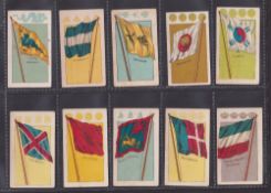Cigarette cards, Cuba, El Siboney, Flags, 75 different cards (most with slight marks, some light