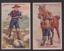 Trade cards, USA, McPhail Pianos, Scout Series, 'P' size, two cards, 'How to Hide A trail' & 'To