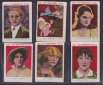 Trade cards, Spain, Amatller, Cinema Artistes, 'L' size, 54 cards in five part sets, 'Serie A' (19