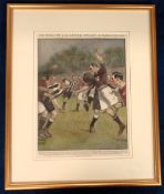 Football engraving, Newcastle United v Barnsley, FA Cup Final, 1910 played at Crystal Palace,