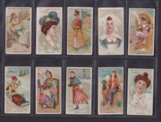 Cigarette cards, A Baker & Co, Beauties of All Nations (Albert Baker) (set, 25 cards) (gen gd)
