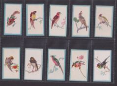 Cigarette cards, Wills (Ruby Queen), Birds of the East (set, 50 cards) all with matching blue border