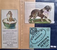 Trade cards / advertising, 44 cards, Dog related interesting selection including Harry Johnson
