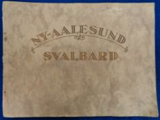Book, Ny-Aalesund, a photographic record of the area showing Roald Amundsen wearing seal skins by