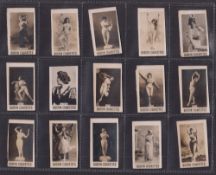 Cigarette cards, Boston Cigarettes, Actresses, 'K' size, 25 different cards, 19 with white