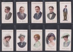 Cigarette cards, F&J Smith, Cinema Stars, multiple brand backs inc. two different Charlie Chaplin