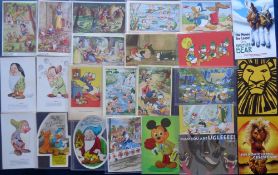 Postcards, Disney, a mixed age collection of approx. 165 Disney cards, with 61 modern promotional