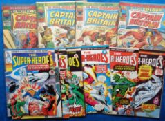 Comics, a selection of 18 comics to comprise Captain Britain from 1976/77 nos 7 - 14 inc. and The
