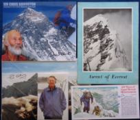 Ascent of Everest, a collection of 7 items to comprise signed photos of Chris Bonnington (1) Ed