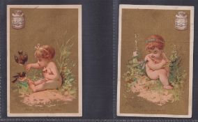 Trade cards, Liebig S25 Cherubs (set 6 cards) French language (3 with back damage, 3 fair/gd)