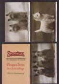Trade cards, Sportex Cloths, Champion Dog series, (sets of 3 postcards plus wallet) series 1