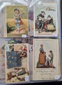 Trade cards, over 420 cards, many Continental, all Countries / Customs related, including 9 Milk /