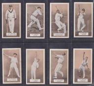 Cigarette cards, Cricket, 3 part sets Carreras Cricketers Brown 43/50 including Bradman, Carreras