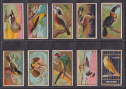 Cigarette cards, USA, ATC, Bird Series (1-100), 1-50 White border, 51-100 Gold border, all Factory