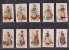 Trade cards, Suchard, two part sets, Swiss Girls in National Costume (16/22) and Children of Nations