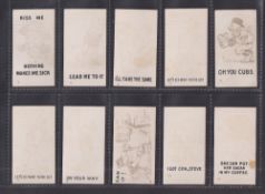 Cigarette cards, USA, ATC, Mutt & Jeff Series (black & white), 23 cards, back inscribed 'Directions'