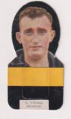 Cigarette card, Wills (Australia), Footballers (Shaped), type card, G. Strang, Richmond (gd) (1)