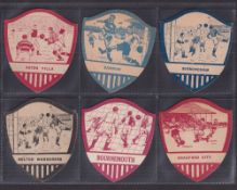 Trade cards, City Bakeries (Edinburgh), Football Club Cards, Shield shape, 42 different cards, all