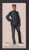 Cigarette card, Pritchard & Burton, Home & Colonial Regiments, type card, Officer, Kings Own Royal