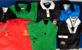 Football, Match Officials match worn kit, UEFA Champions League Adidas Orange Tracksuit Top (early