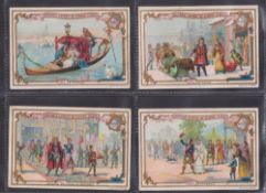 Trade cards, Liebig, 2 sets of 6 cards both French language, S417 Marriage Customs (3 with heavy