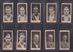 Trade cards, Australia, Morrows, Dinkum Sports - Cricketers, Series 3, 14 cards, nos 2, 5, 8, 9, 10,