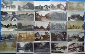 Postcards, a UK topographical mix of 40+ RPs and a few printed cards, some unidentified inc. shop