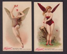 Cigarette cards, USA, Buchner, Butterflies & Bugs (printed backs), 'X' size, two cards, ref. N282,
