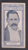 Cigarette card, Wills (Australia), Cricketers Series (Grey scroll back, fancy frame, blue front),