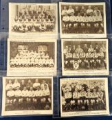 Trade cards, Boys' Magazine, Football Team 1928, five different large teamgroups plus one duplicate,