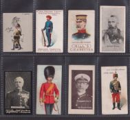 Cigarette cards, Military theme, 8 better cards, Muratti Caricatures, Faulkner Our Colonial