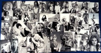 Female Celebrity photographs, a collection of 50+ b/w postcard size photos, mostly later prints from