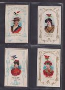 Cigarette cards, USA, Duke's, Yacht Club Colors, 'X' size, four cards, Zelie De Lussan Oceanic Yacht