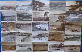 Postcards, Cornwall, a collection of 80+ cards of Cornwall villages and scenic views, inc.