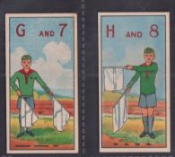 Trade cards, Clarnico, Wolf Cub Signalling, two cards 'G and 7' & 'H and 8' (gd/vg) (2)