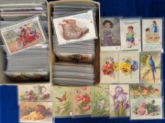 Postcards, a mixed collection of approx. 700 cards, with strength in UK, Swiss and French