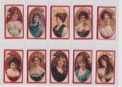 Cigarette cards, BAT, Beauties - Palette Girls (Red border) (set, 25 cards) (gen. gd)