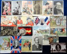 Postcards, Political, Royalty, RP, Caricatures, Moloch, Kitchener, Gruss anti-British Boer War, J.