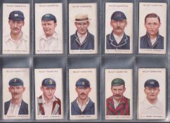 Cigarette cards, Cricket, 6 sets, Churchman Famous Cricket Colours, Wills Cricketers 1908 (All small