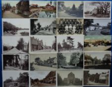 Postcards, a mixed UK topographical selection of 33+ cards with RPs of Loddon Bridge Hotel (