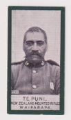 Cigarette card, Wills, Māori Series (Green Borders), type card, no 40 Te Puni (gd) (1)