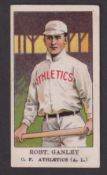 Trade card, USA, American Caramel Co, Baseball Players, type card, Robt. Ganley, C.F. Athletics (A.