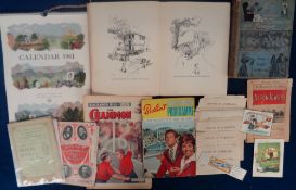 Ephemera, a large collection of items to include Shell calendars for 1960 and 61, greetings cards