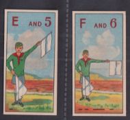 Trade cards, Clarnico, Wolf Cub Signalling, two cards 'E and 5' & 'F and 6' (gd/vg) (2)