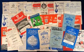 Football programmes, a collection of approx. 50 London club programmes inc. Chelsea v Everton 50/51,